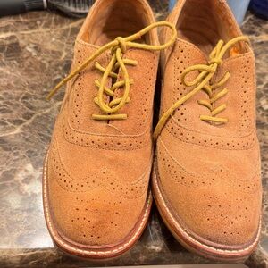 Fossil Brown Suede Brogue Loafers